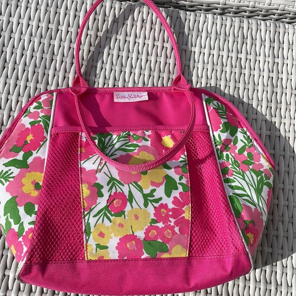 Lilly Pulitzer Pink Floral Gardening Tote Bag - Picture 9 of 11